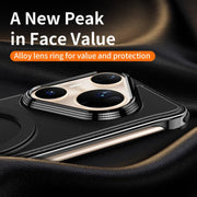 For Huawei Pura 80 Pro 5G Metal Frameless Plain Leather MagSafe Holder Phone Case(Brown)
