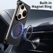 For Huawei Pura 80 Pro+ 5G Metal Frameless Plain Leather MagSafe Holder Phone Case(Black)