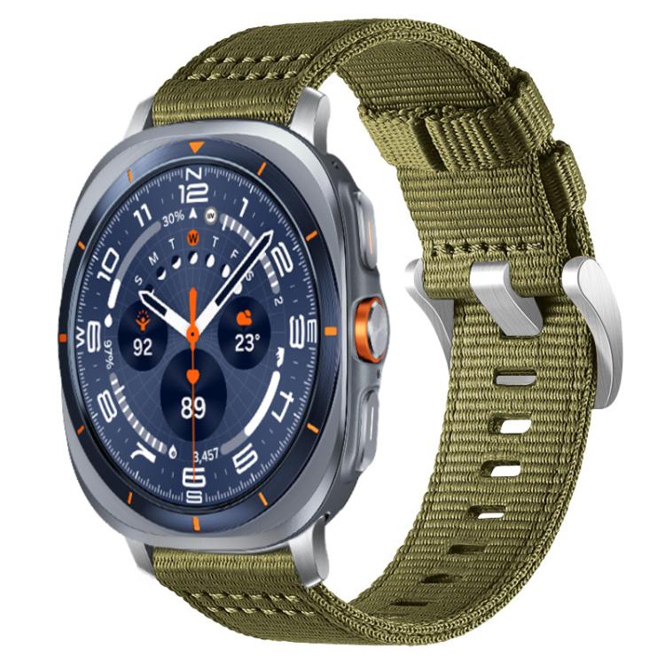 For Samsung Galaxy Watch Ultra / Ultra 2025 xDfind Two-section Nylon Watch Band(Army Green) - free shipping - PMC TechLife - Order now!