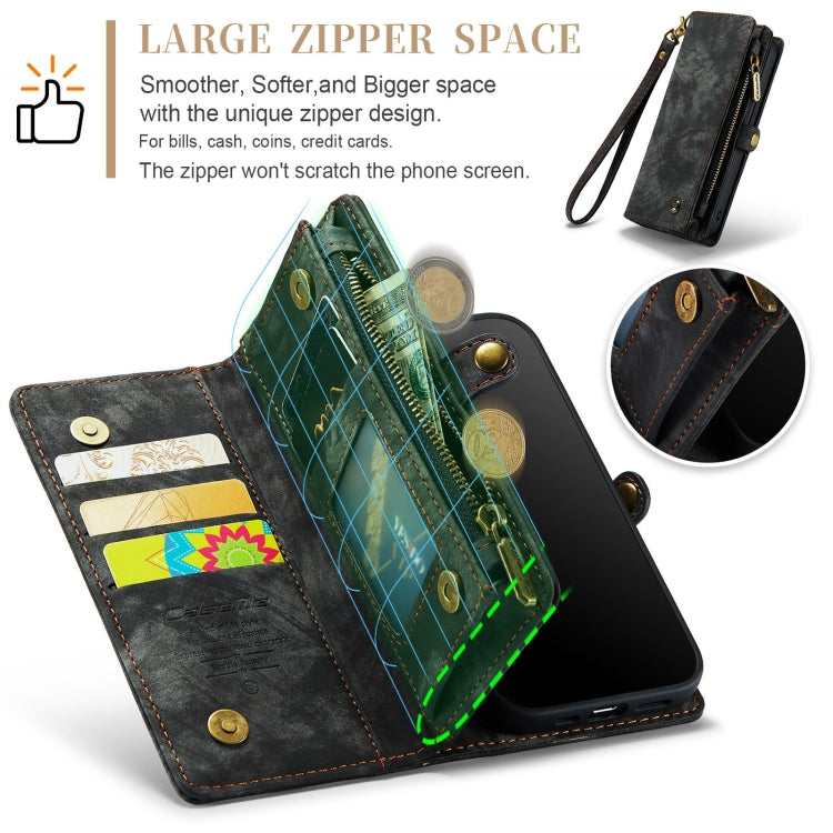 For iPhone 12 Pro Max CaseMe-008 Detachable Multifunctional Wallet Leather Phone Case (Black)