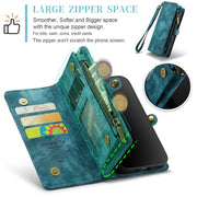 For iPhone 12 Pro Max CaseMe-008 Detachable Multifunctional Wallet Leather Phone Case (Blue)