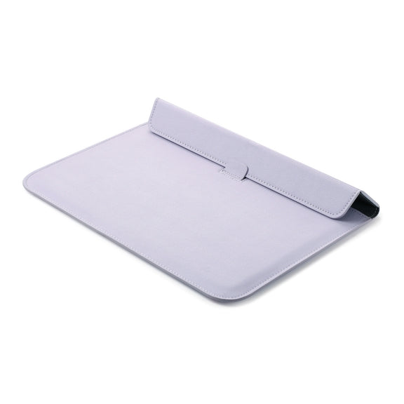 PU Leather Ultra-thin Envelope Bag Laptop Bag for MacBook Air / Pro 11 inch, with Stand Function(Light Purple)