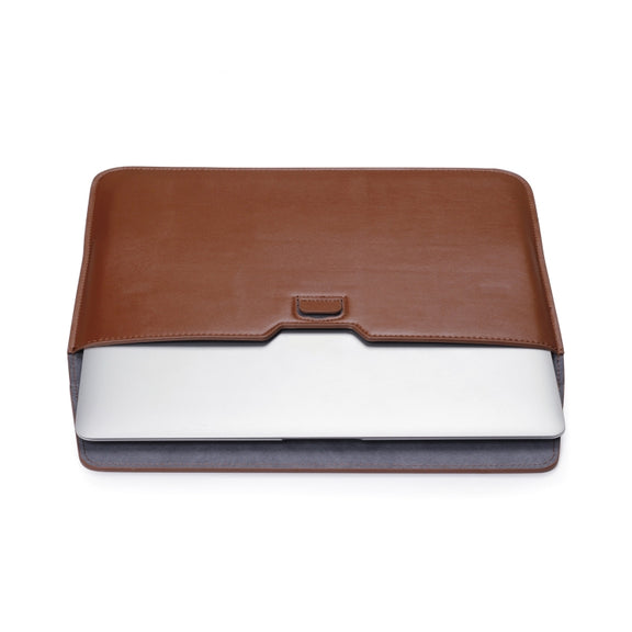 PU Leather Ultra-thin Envelope Bag Laptop Bag for MacBook Air / Pro 11 inch, with Stand Function(Light Purple)