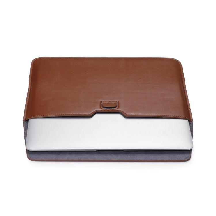 PU Leather Ultra-thin Envelope Bag Laptop Bag for MacBook Air / Pro 11 inch, with Stand Function(Pink)
