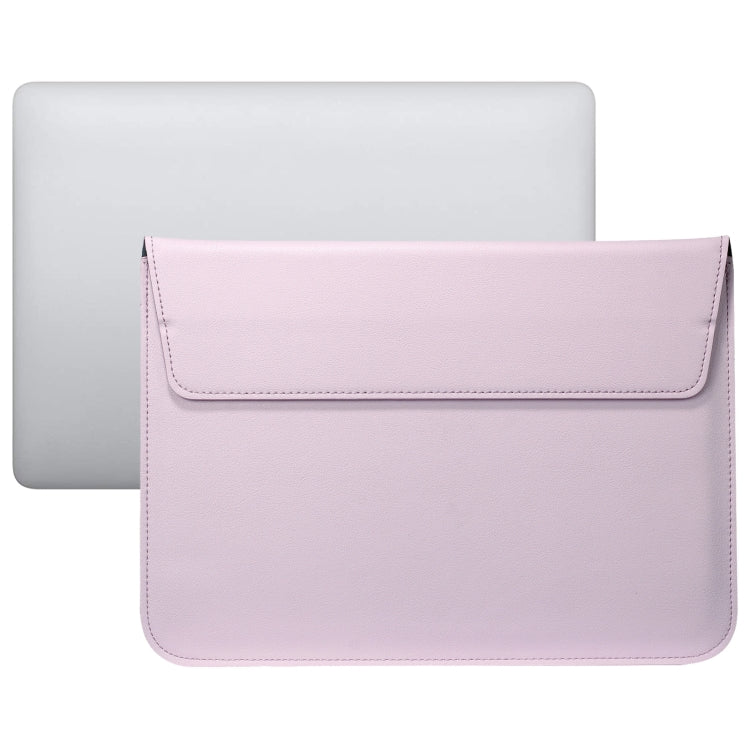 PU Leather Ultra-thin Envelope Bag Laptop Bag for MacBook Air / Pro 13 inch, with Stand Function(Pink) - Protective Bags by PMC Jewellery | Online Shopping South Africa | PMC Jewellery | Buy Now Pay Later Mobicred
