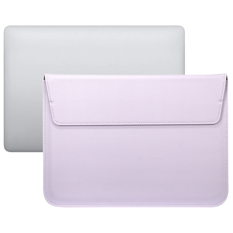 PU Leather Ultra-thin Envelope Bag Laptop Bag for MacBook Air / Pro 13 inch, with Stand Function(Light Purple) - Protective Bags by PMC Jewellery | Online Shopping South Africa | PMC Jewellery | Buy Now Pay Later Mobicred