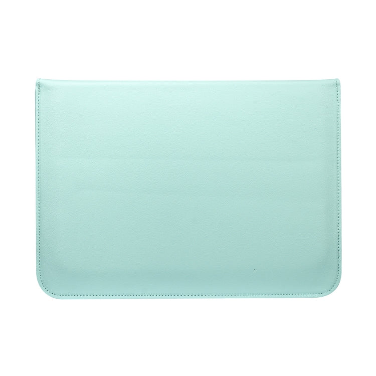 PU Leather Ultra-thin Envelope Bag Laptop Bag for MacBook Air / Pro 15 inch, with Stand Function(Mint Green) - free shipping - PMC Jewellery - Order now!