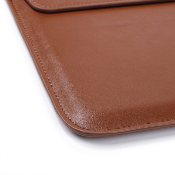 PU Leather Ultra-thin Envelope Bag Laptop Bag for MacBook Air / Pro 15 inch, with Stand Function(Wine Red)