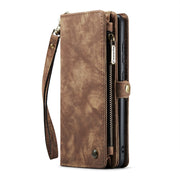 For Samsung Galaxy S20 FE CaseMe 008 Detachable Multifunctional Horizontal Flip Leather Case with Holder & Card Slot & Zipper Wallet & Photo Frame(Brown)