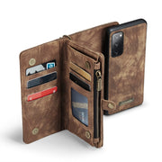 For Samsung Galaxy S20 FE CaseMe 008 Detachable Multifunctional Horizontal Flip Leather Case with Holder & Card Slot & Zipper Wallet & Photo Frame(Brown)