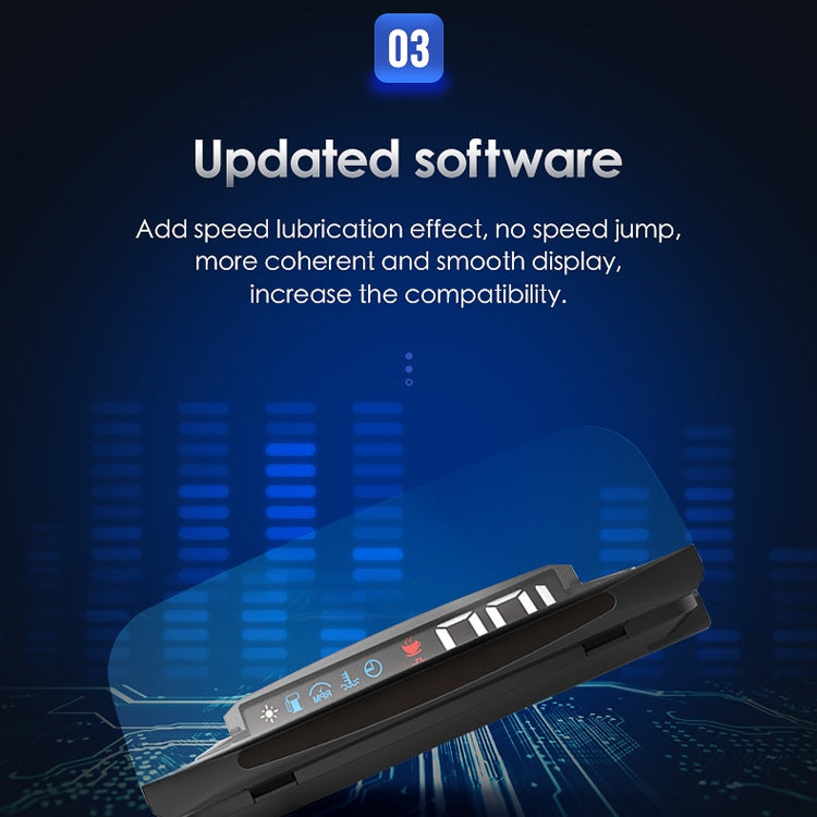 L3 HUD Head-up Display Car OBD2 Digital Display - Head Up Display System by PMC TechLife | Online Shopping South Africa | PMC TechLife | Buy Now Pay Later Mobicred