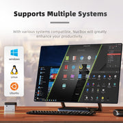 GMK NucBox Windows 10 System Mini PC, Intel Celeron J4125 Quad Core 64bit 14nm 2GHz-2.7GHz, Support WiFi & Bluetooth & RJ45, 8GB+128GB,EU Plug