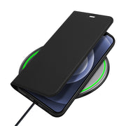 For iPhone 12 / 12 Pro DUX DUCIS Skin Pro Series Horizontal Flip PU + TPU Leather Case with Holder & Card Slots(Black)