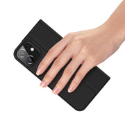 For iPhone 12 / 12 Pro DUX DUCIS Skin Pro Series Horizontal Flip PU + TPU Leather Case with Holder & Card Slots(Black)