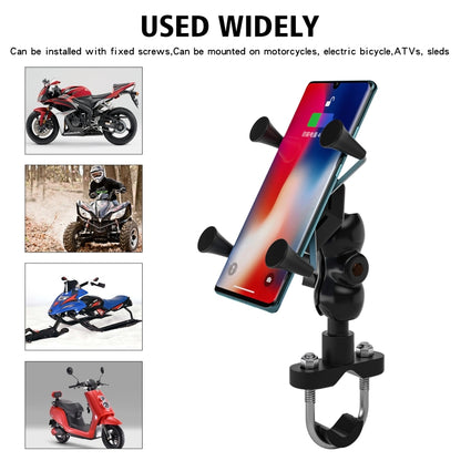 WUPP CS-1133A1 Motorcycle Four-claw X Shape Adjustable Mobile Phone Holder Bracket, Double Tap Buckle Version - free shipping - PMC Jewellery - Order now!