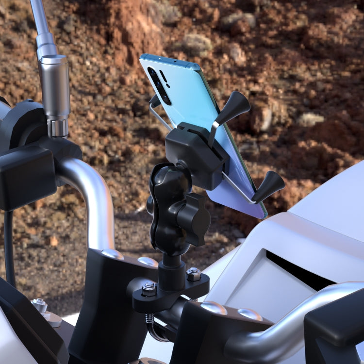 WUPP CS-1133A1 Motorcycle Four-claw X Shape Adjustable Mobile Phone Holder Bracket, Double Tap Buckle Version - free shipping - PMC Jewellery - Order now!