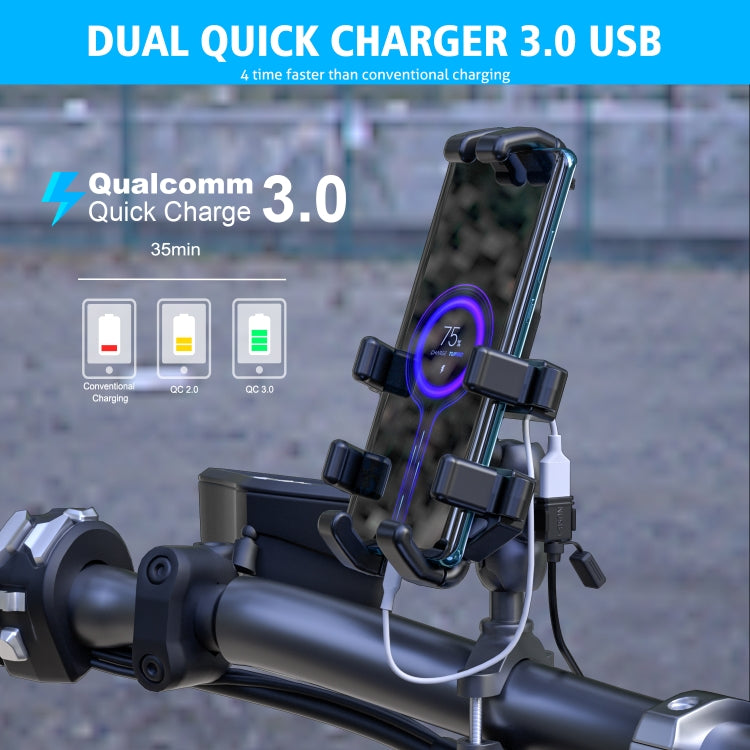 WUPP CS-1186A1 Motorcycle SAE Dual USB Fast Charging Charger - free shipping - PMC TechLife - Order now!