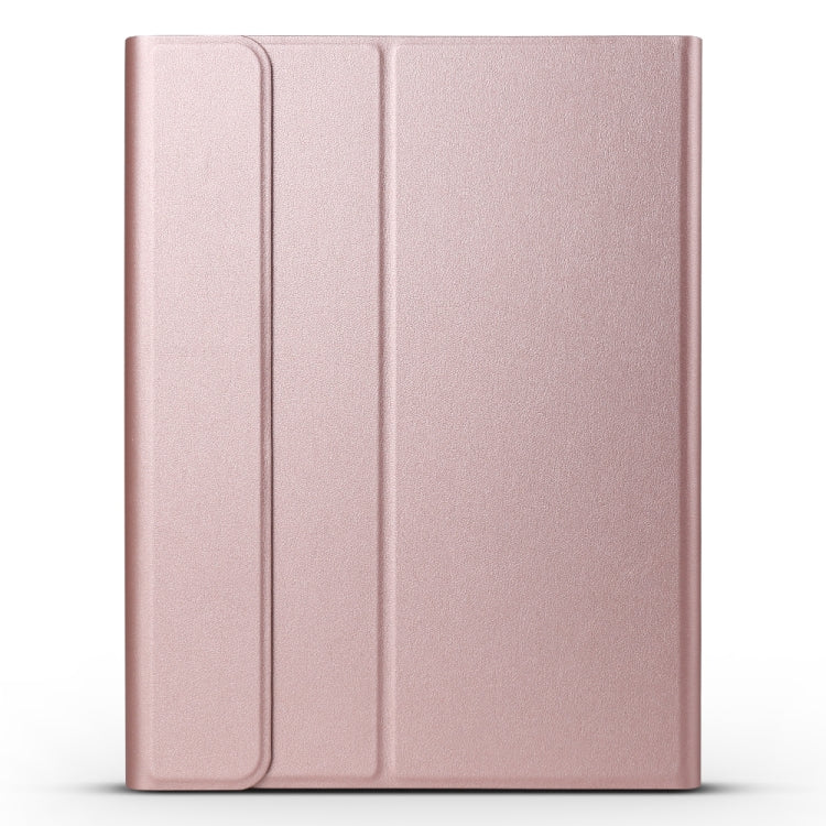A098 Detachable Ultra-thin ABS Bluetooth Keyboard Tablet Case For iPad Air 4 / Air 5 / Pro 11 inch 2022 / 2021 / 2020 / 2018 , with Stand(Rose Gold)