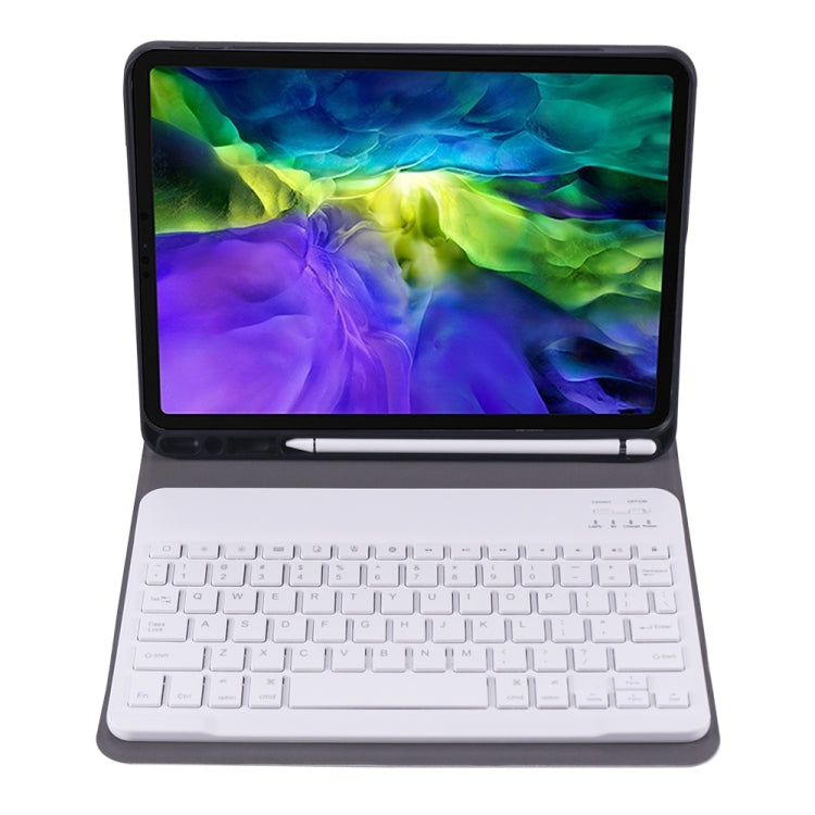 A098B TPU Detachable Ultra-thin Bluetooth Keyboard Tablet Case for iPad Air 11 2024 / 2025 / Air 4 10.9 inch 2020, with Stand & Pen Slot(Rose Gold)