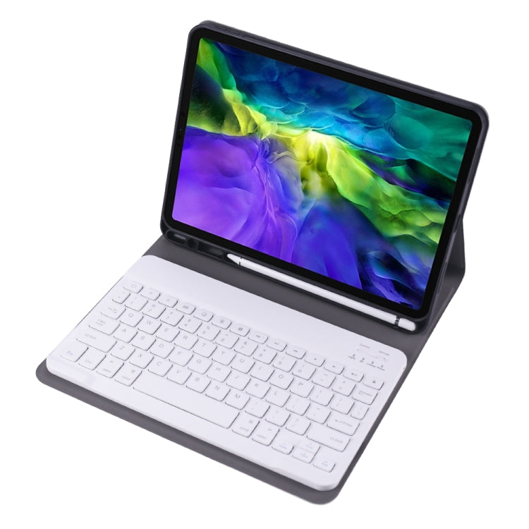A098B TPU Detachable Ultra-thin Bluetooth Keyboard Tablet Case for iPad Air 11 2024 / 2025 / Air 4 10.9 inch 2020, with Stand & Pen Slot(Rose Gold)