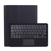 A098B-A Detachable ABS Ultra-thin Bluetooth Keyboard + TPU Tablet Case for iPad Air 11 2024 / 2025 / Air 4 10.9 inch 2020, with Stand & Pen Slot & Touch(Black)