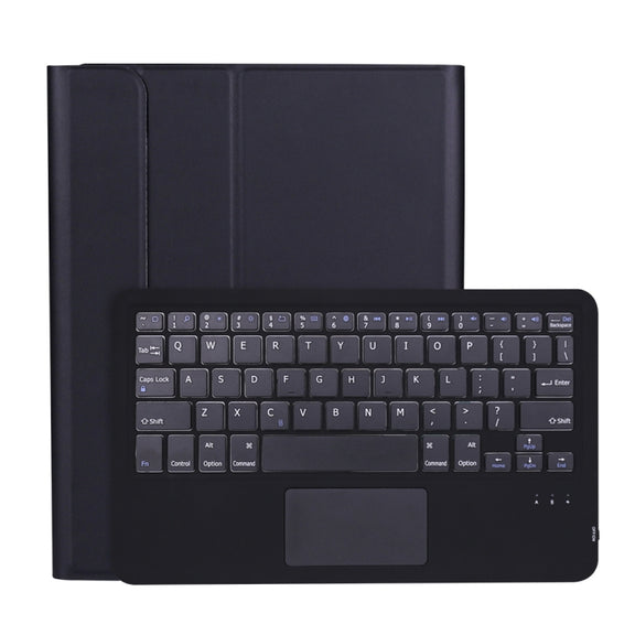A098B-A Detachable ABS Ultra-thin Bluetooth Keyboard + TPU Tablet Case for iPad Air 11 2024 / 2025 / Air 4 10.9 inch 2020, with Stand & Pen Slot & Touch(Black)