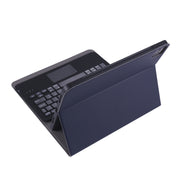 A098B-A Detachable ABS Ultra-thin Bluetooth Keyboard + TPU Tablet Case for iPad Air 11 2024 / 2025 / Air 4 10.9 inch 2020, with Stand & Pen Slot & Touch(Dark Blue)