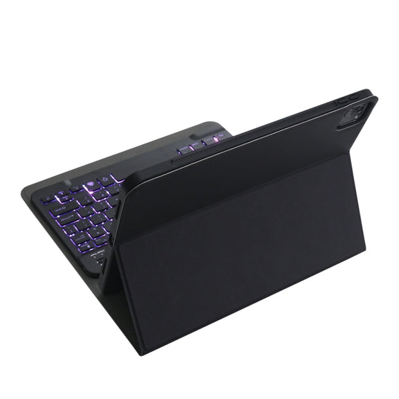 A098BS Detachable Ultra-thin Backlight Bluetooth Keyboard Tablet Case for iPad Air 11 2024 / 2025 / Air 4 10.9 inch 2020, with Stand & Pen Slot(Black)