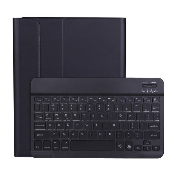 A098BS Detachable Ultra-thin Backlight Bluetooth Keyboard Tablet Case for iPad Air 11 2024 / 2025 / Air 4 10.9 inch 2020, with Stand & Pen Slot(Black)