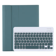 For iPad Air 11 2024 / 2025 / Air 4 2020 / Air 5 2022 A098B Detachable ABS Ultra-thin Candy Colors Bluetooth Keyboard Tablet Case with Stand & Pen Slot(Dark Green)