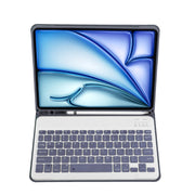 For iPad Air 11 2024 / 2025 / Air 4 2020 / Air 5 2022 A098B Detachable ABS Ultra-thin Candy Colors Bluetooth Keyboard Tablet Case with Stand & Pen Slot(Purple)