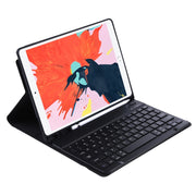 T098B Integrated Ultra-thin Candy Colors Bluetooth Keyboard Tablet Case for  iPad Air 11 2024 / 2025 / Air 4 10.9 inch 2020, with Stand & Pen Slot(Black)