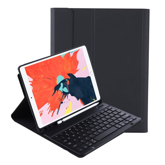 T098B Integrated Ultra-thin Candy Colors Bluetooth Keyboard Tablet Case for  iPad Air 11 2024 / 2025 / Air 4 10.9 inch 2020, with Stand & Pen Slot(Black)