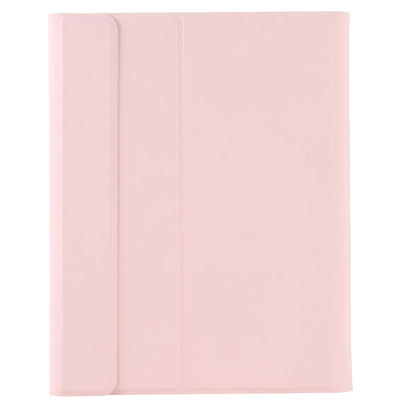 T098B Integrated Ultra-thin Candy Colors Bluetooth Keyboard Tablet Case for iPad Air 4 10.9 inch (2020), with Stand & Pen Slot(Pink)