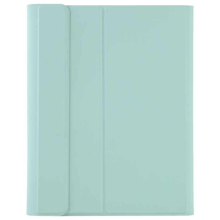 T098B Integrated Ultra-thin Candy Colors Bluetooth Keyboard Tablet Case for  iPad Air 11 2024 / 2025 / Air 4 10.9 inch 2020, with Stand & Pen Slot(Light Green)
