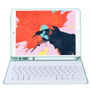 T098B Integrated Ultra-thin Candy Colors Bluetooth Keyboard Tablet Case for  iPad Air 11 2024 / 2025 / Air 4 10.9 inch 2020, with Stand & Pen Slot(Light Green)