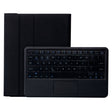 T098B-A Pressed Skin Texture TPU Detachable Candy Colors Bluetooth Keyboard Tablet Case for iPad Air 4 10.9 inch (2020), with Stand & Pen Slot & Touch(Black) - For iPad Air by PMC TechLife | Online Shopping South Africa | PMC TechLife