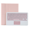 T098B-A Pressed Skin Texture TPU Detachable Candy Colors Bluetooth Keyboard Tablet Case for iPad Air 4 10.9 inch (2020), with Stand & Pen Slot & Touch(Pink) - For iPad Air by PMC TechLife | Online Shopping South Africa | PMC TechLife