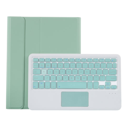 T098B-A Pressed Skin Texture TPU Detachable Candy Colors Bluetooth Keyboard Tablet Case for iPad Air 11 2024 / 2025 / Air 4 10.9 inch 2020, with Stand & Pen Slot & Touch(Light Green) - For iPad Air by PMC Jewellery | Online Shopping South Africa | PMC Jewellery | Buy Now Pay Later Mobicred