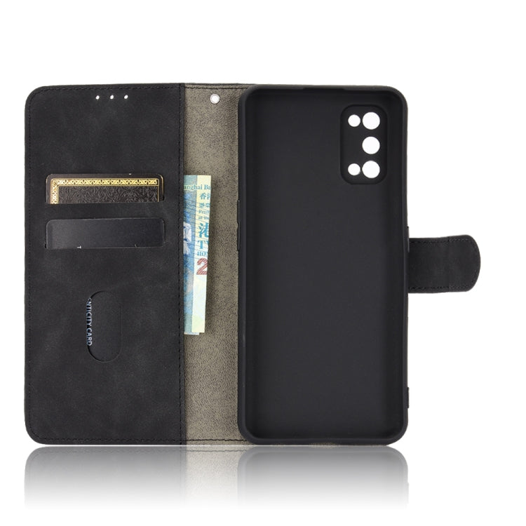 For OPPO Realme 7 Pro Solid Color Skin Feel Magnetic Buckle Horizontal Flip Calf Texture PU Leather Case with Holder & Card Slots & Wallet(Black) - Realme Cases by PMC TechLife | Online Shopping South Africa | PMC TechLife | Buy Now Pay Later Mobicred