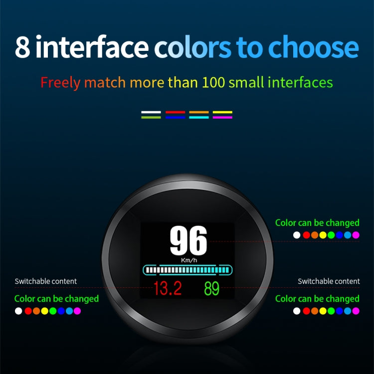P11 OBD2 + GPS Mode Car HUD Head-up Display Water Temperature / Vehicle Speed / Voltage / Fuel Consumption Display, Speed Alarm - Head Up Display System by PMC TechLife | Online Shopping South Africa | PMC TechLife | Buy Now Pay Later Mobicred