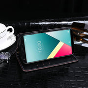 For Wiko Y61 idewei Crocodile Texture Horizontal Flip Leather Case with Holder & Card Slots & Wallet(Dark Blue)