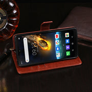 For Blackview BV6900 idewei Crazy Horse Texture Horizontal Flip Leather Case with Holder & Card Slots & Wallet(Red)