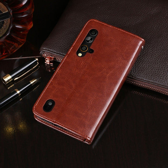 For Blackview BV9900 Pro idewei Crazy Horse Texture Horizontal Flip Leather Case with Holder & Card Slots & Wallet(Red)