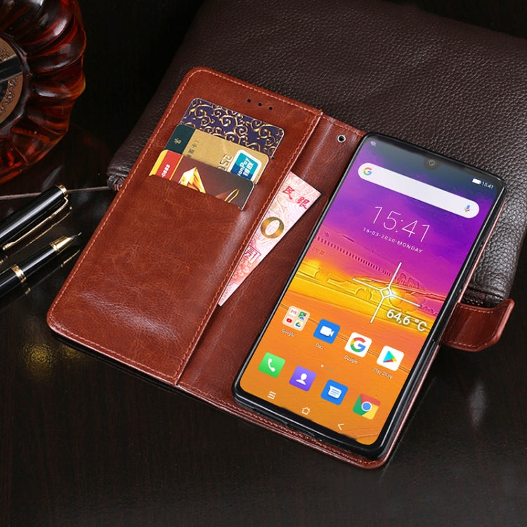 For Blackview BV9900 Pro idewei Crazy Horse Texture Horizontal Flip Leather Case with Holder & Card Slots & Wallet(Yellow)