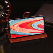 For Cubot Note 20 idewei Crazy Horse Texture Horizontal Flip Leather Case with Holder & Card Slots & Wallet(Brown)