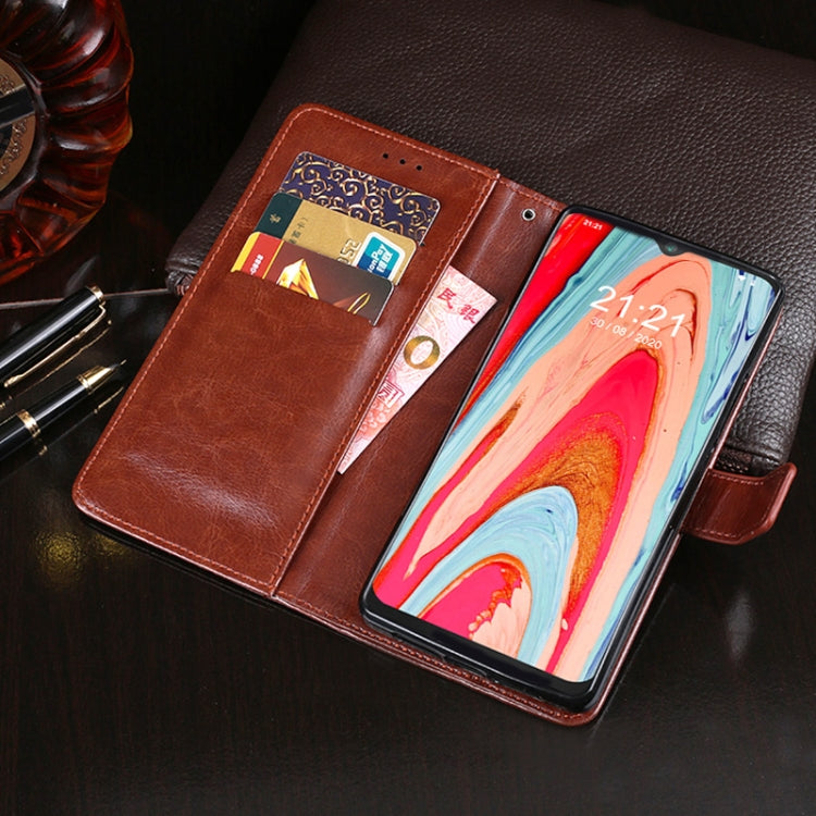 For Cubot Note 20 idewei Crazy Horse Texture Horizontal Flip Leather Case with Holder & Card Slots & Wallet(Sky Blue) - free shipping - PMC Jewellery - Order now!