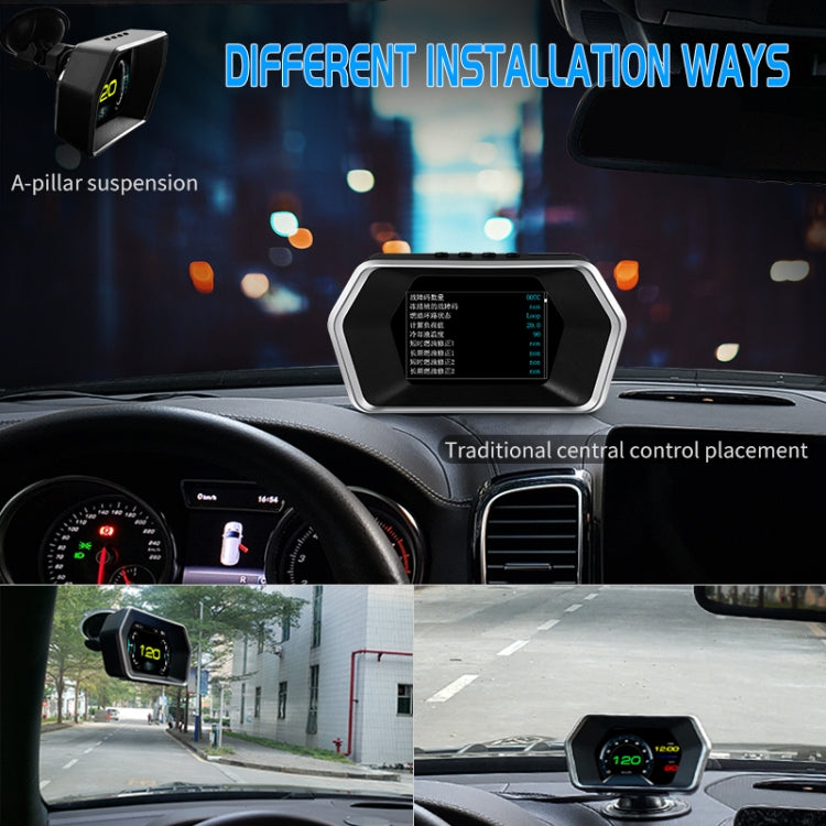 P17 Car HUD Head-up Display GPS Speed Meter Car OBD2 Fault Elimination Code - Head Up Display System by PMC TechLife | Online Shopping South Africa | PMC TechLife | Buy Now Pay Later Mobicred