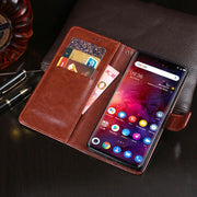 For TCL 10 Pro idewei Crazy Horse Texture Horizontal Flip Leather Case with Holder & Card Slots & Wallet(White)