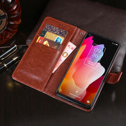 For TCL 10L idewei Crazy Horse Texture Horizontal Flip Leather Case with Holder & Card Slots & Wallet(Brown)
